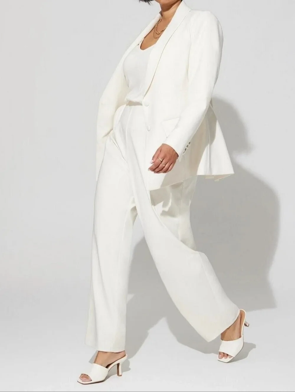 torrid Soho Studio Refined Crepe Blazer Cream Shawl Collar Blazer *Nwt* - Picture 3 of 16